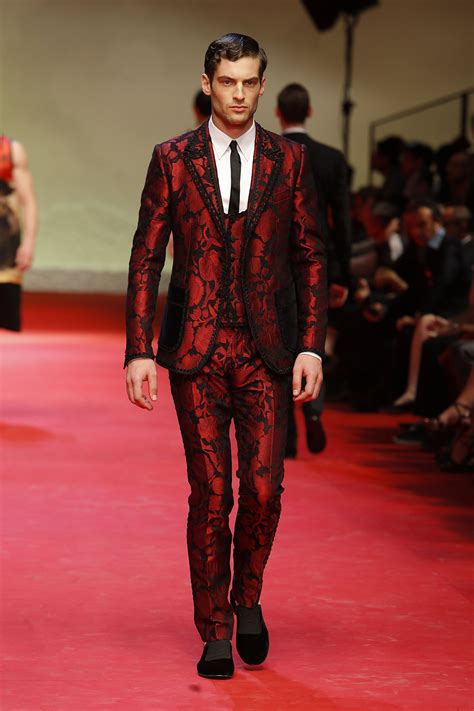 dolce gabbana runway line suits.